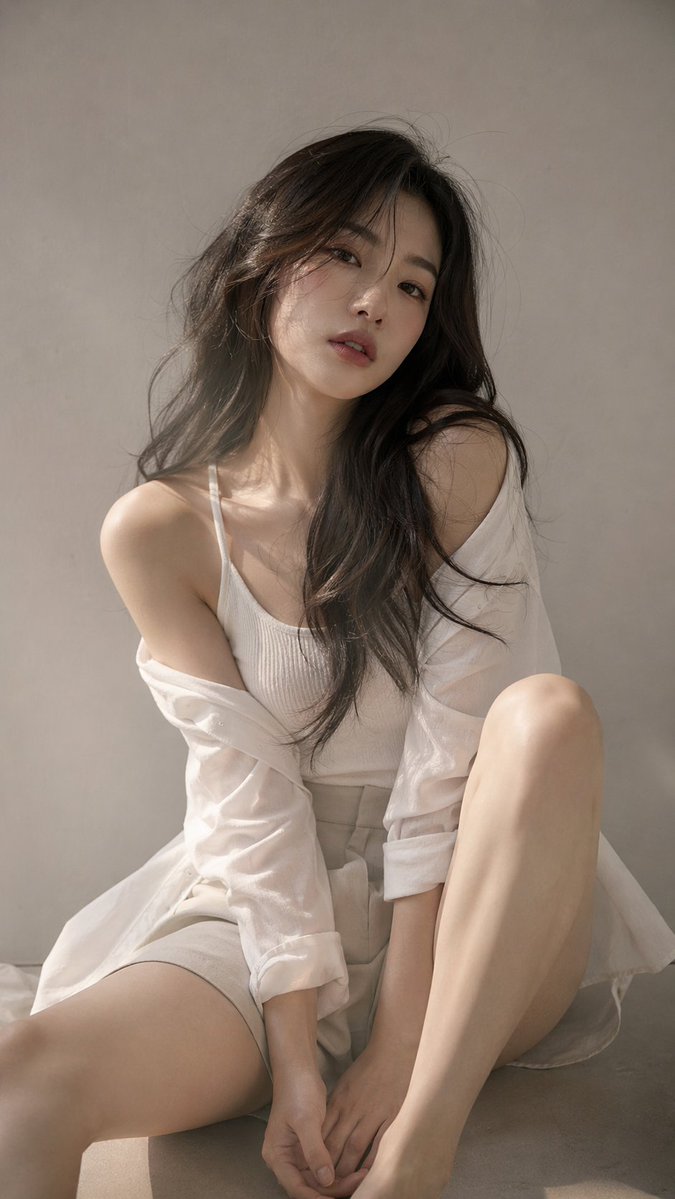 竖版东方年轻女性艺术肖像