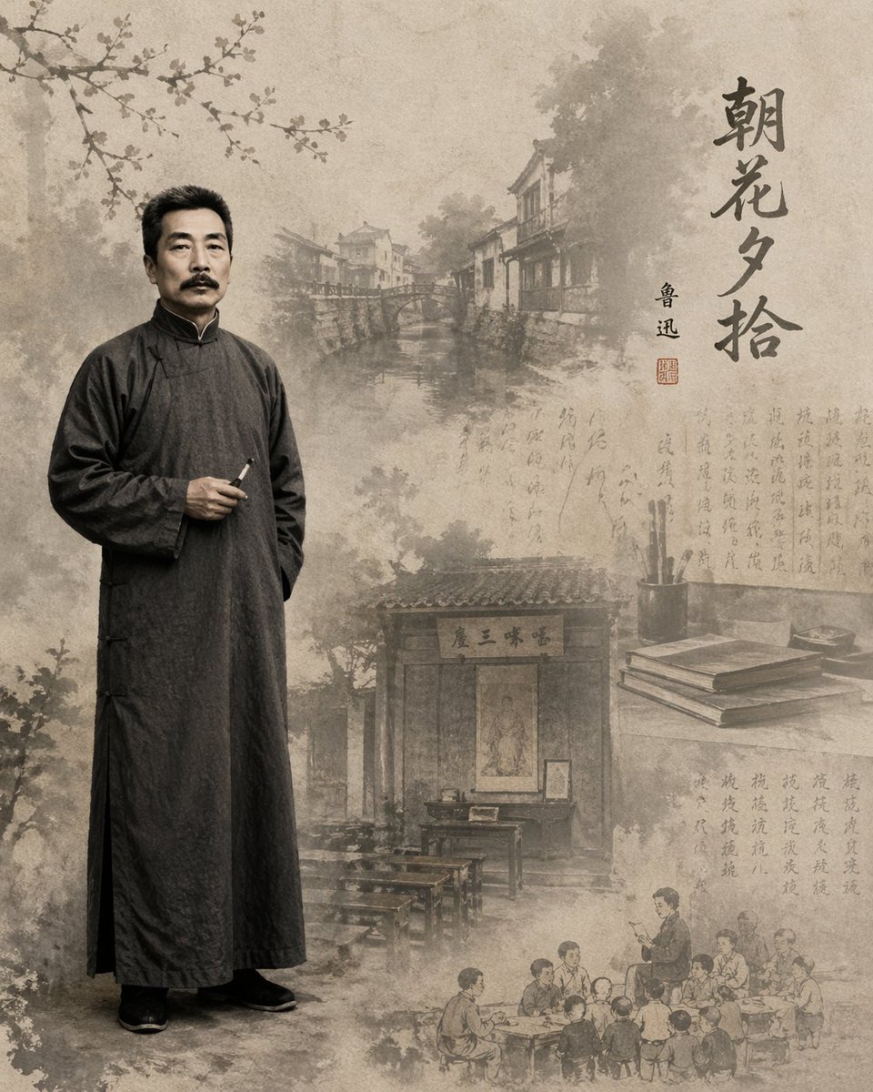 鲁迅《朝花夕拾》插画