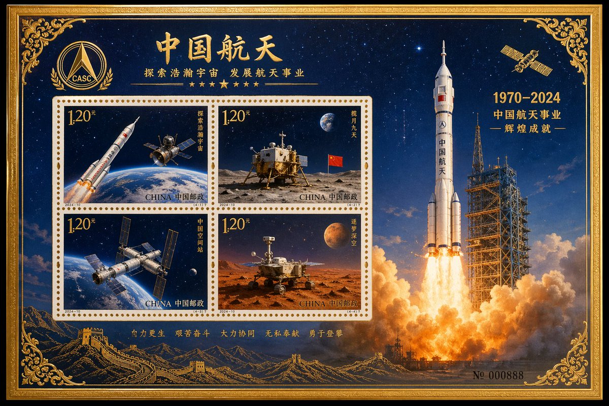 中国航天纪念邮票小版张