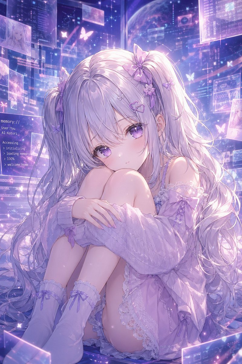 记忆空间中的薰衣草 AI 少女