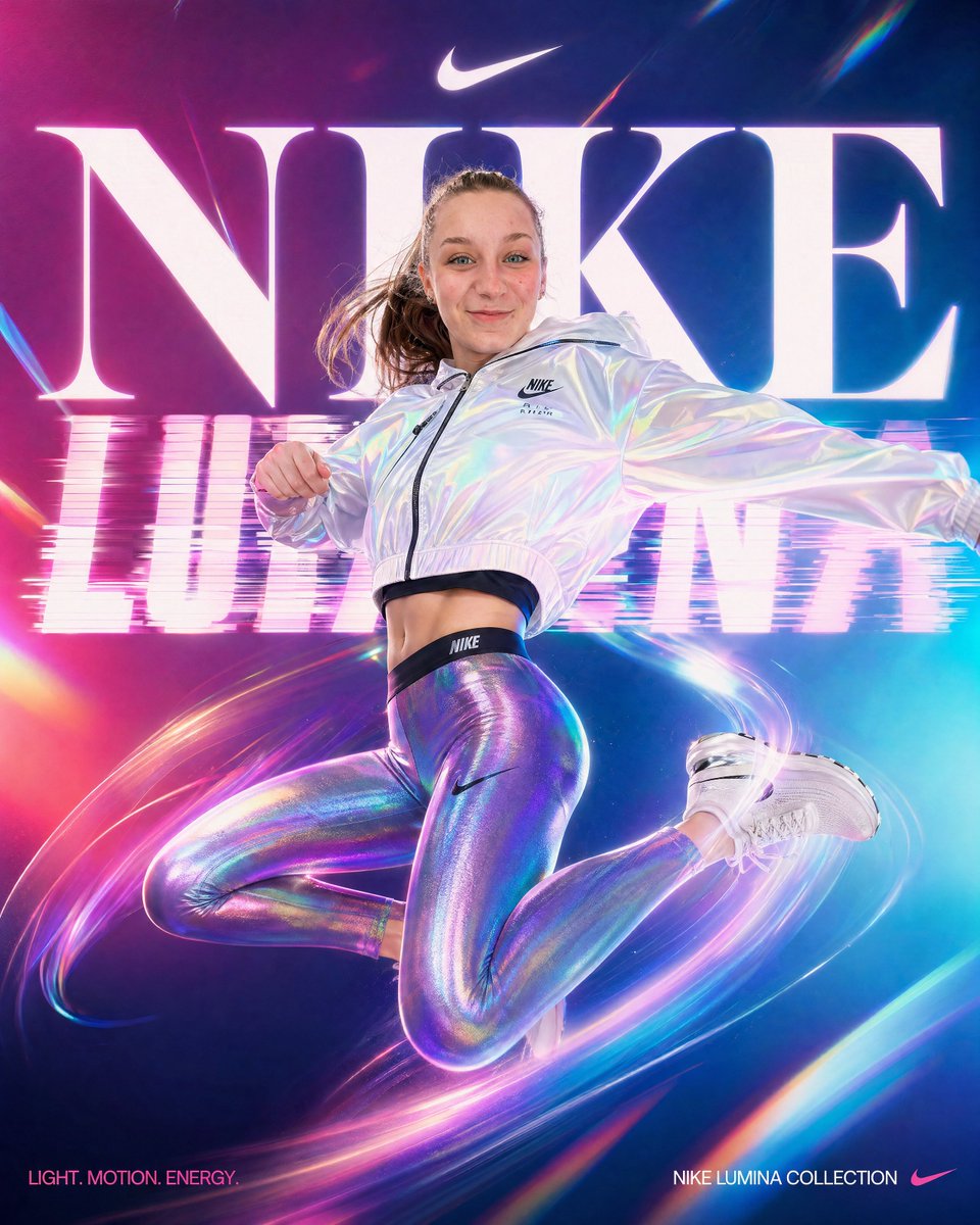 霓虹 Nike Lumina 广告海报