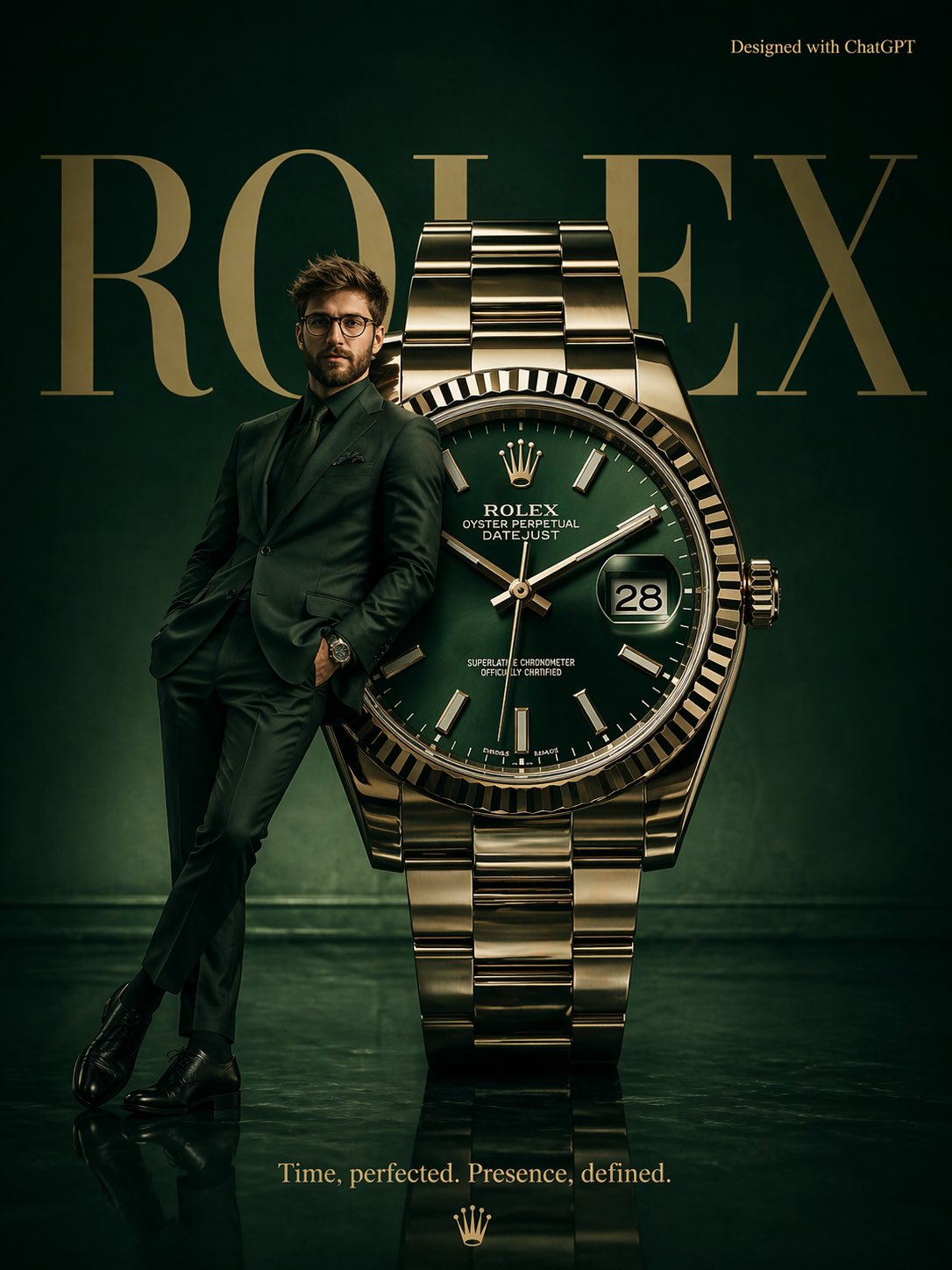 超现实 Rolex 奢华腕表时尚海报